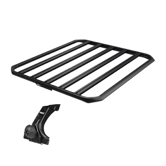 Sistem Grilaj Thule Caprock XL tip platforma pentru TOYOTA Land Cruiser 70 5 usi SUV, model 2024 - prezent, Sistem cu prindere pe jgheaburi de ploaie