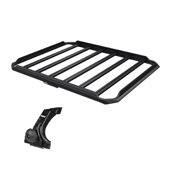 Sistem Grilaj Thule Caprock XXL tip cos (cu sine laterale) pentru TOYOTA Land Cruiser 70 5 usi SUV, model 2024 - prezent, Sistem cu prindere pe jgheaburi de ploaie