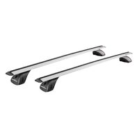 Sistem Bare transversale Green Valley ORIGINAL aluminiu Crossbar Vento gri pentru FORD Focus II, 3-5 usi Hatchback, model 2004-2011, Sistem cu prindere in puncte fixe