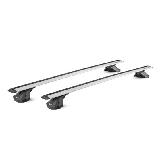 Sistem Bare transversale Green Valley RAPIDO aluminiu Crossbar Vento gri pentru MERCEDES GLC (C253), 4 usi Coupe, model 2015-2023, Sistem cu prindere in puncte fixe