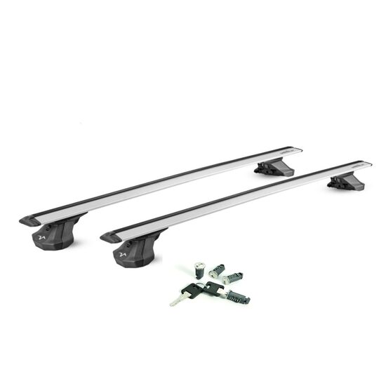 Sistem Bare transversale Green Valley RAPIDO aluminiu Crossbar Vento gri pentru SEAT Ateca (KH), 5 usi SUV, model 2016-prezent, Sistem cu prindere pe plafon normal (sistem antifurt inclus)
