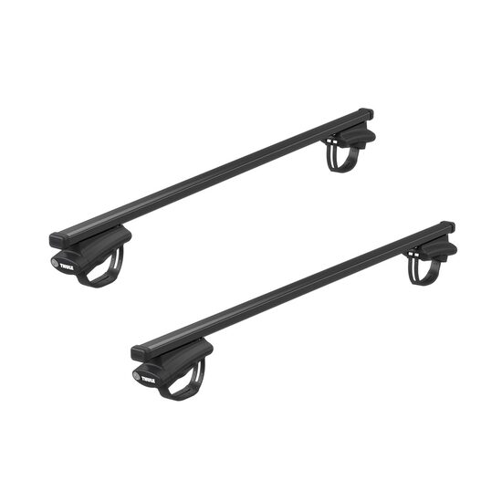 Bare transversale Thule Evo 7108 Raised Rail Squarebar pentru CHRYSLER Voyager 5 usi MPV, model 2008 - 2015, Sistem cu prindere pe bare longitudinale