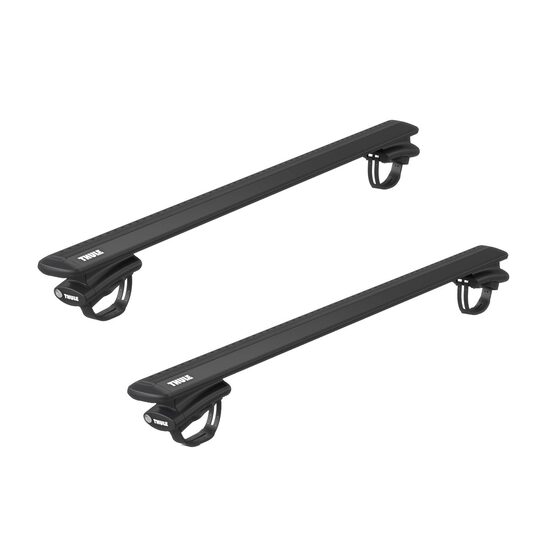 Bare transversale Thule Evo 7108 Raised Rail Wingbar Evo Black pentru VOLKSWAGEN Cross UP 5 usi Hatchback, model 2013 - prezent, Sistem cu prindere pe bare longitudinale
