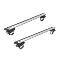 Bare transversale Thule Evo 7108 Raised Rail Wingbar Evo pentru VOLKSWAGEN Golf SportsVan, 5 usi MPV, model 2014 - 2020, Sistem cu prindere pe bare longitudinale