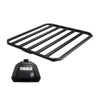Sistem Grilaj Thule Caprock XL tip platforma pentru BYD Shark 4 usi Pickup, model 2024 - prezent, Sistem cu prindere pe bare longitudinale
