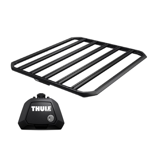 Sistem Grilaj Thule Caprock XL tip platforma pentru BYD Shark 4 usi Pickup, model 2024 - prezent, Sistem cu prindere pe bare longitudinale