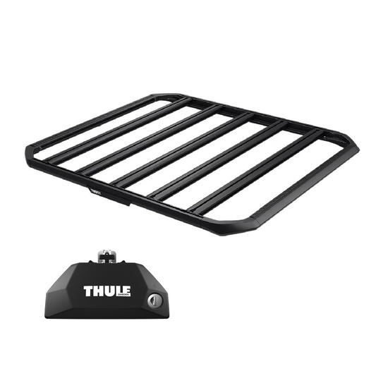 Sistem Grilaj Thule Caprock S tip platforma pentru MAZDA BT-50 4 usi Pickup, model 2020 - prezent, Sistem cu prindere pe bare longitudinale integrate