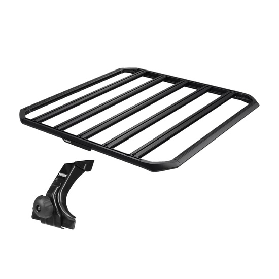 Sistem Grilaj Thule Caprock M tip platforma pentru SUZUKI Jimny Nomade 5 usi SUV, model 2024 - prezent, Sistem cu prindere pe jgheaburi de ploaie