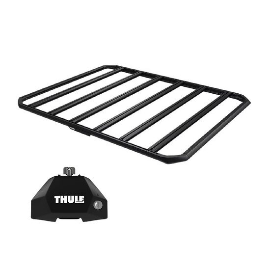 Sistem Grilaj Thule Caprock XXL tip platforma pentru VOLKSWAGEN Crafter 4 usi Van, model 2006 - 2016, Sistem cu prindere in puncte fixe (cu T-Profile)