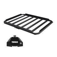 Sistem Grilaj Thule Caprock M tip cos (cu sine laterale) pentru VOLKSWAGEN ID.Buzz People (Long Wheel Base) 5 usi MPV, model 2023 - prezent, Sistem cu prindere in puncte fixe
