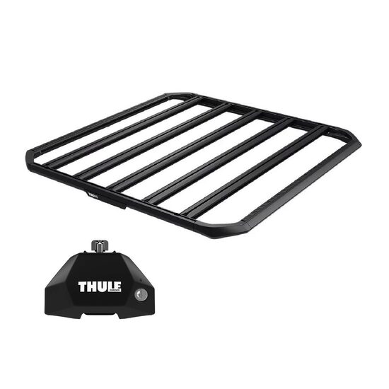 Sistem Grilaj Thule Caprock M tip platforma pentru VOLKSWAGEN ID.Buzz People (Short Wheel Base) 5 usi MPV, model 2023 - prezent, Sistem cu prindere in puncte fixe