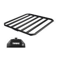 Sistem Grilaj Thule Caprock XL tip platforma pentru VOLKSWAGEN Transporter 4 usi Van, model 2025 - prezent, Sistem cu prindere pe bare longitudinale integrate