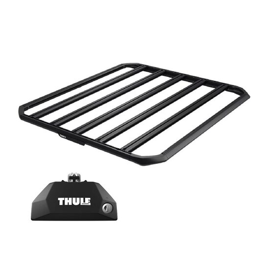 Sistem Grilaj Thule Caprock XL tip platforma pentru VOLKSWAGEN Transporter 4 usi Van, model 2025 - prezent, Sistem cu prindere pe bare longitudinale integrate