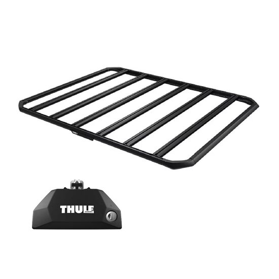Sistem Grilaj Thule Caprock XXL tip platforma pentru VOLKSWAGEN Transporter 4 usi Van, model 2025 - prezent, Sistem cu prindere pe bare longitudinale integrate