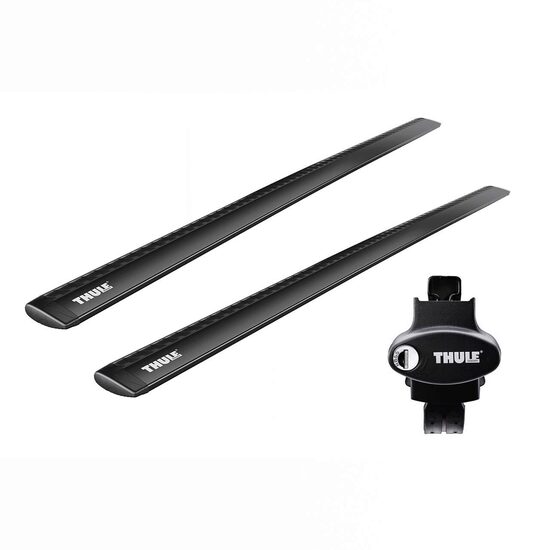 Bare transversale Thule Rapid System Wingbar Evo Black pentru VAUXHALL Combo, 4 usi Van, model 2019 - prezent, Sistem cu prindere in puncte fixe