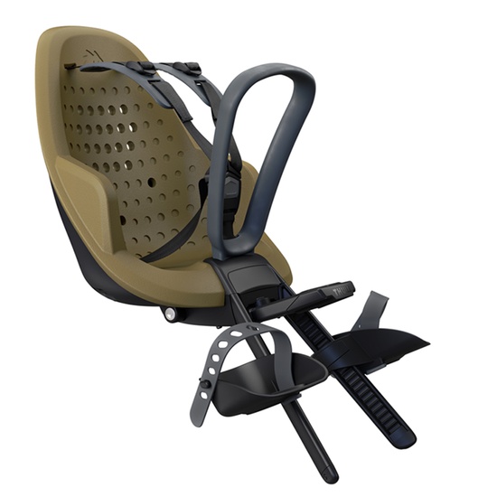 Scaun pentru copii, cu montare pe bicicleta in fata - Thule Yepp 2 Mini Front mounted, Nutria Green