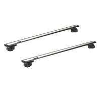 Sistem bare transversale Hakr Wing gri aluminiu pentru ALFA ROMEO 156 Crosswagon, 5 usi Estate, an fabricatie 2004 - 2007, Sistem cu prindere pe bare longitudinale, picior HK0345