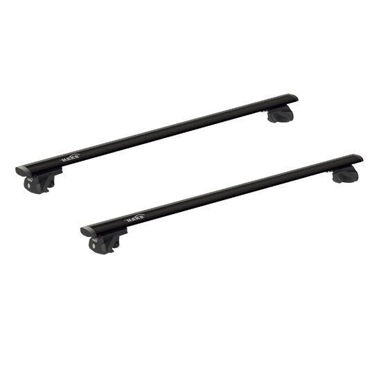 Sistem bare transversale Hakr Wing Black aluminiu pentru ALFA ROMEO 156 Crosswagon, 5 usi Estate, an fabricatie 2004 - 2007, Sistem cu prindere pe bare longitudinale, picior HK0345