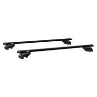 Sistem bare transversale Hakr Aluminiu negre pentru ALFA ROMEO Stelvio, 5 usi SUV, an fabricatie 2017 - prezent, Sistem cu prindere pe bare longitudinale integrate