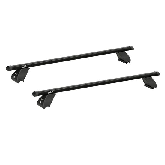 Sistem bare transversale Hakr Aluminiu negre pentru AUDI A4 Avant, 5 usi Estate, an fabricatie 2008 - 2015, Sistem cu prindere pe bare longitudinale integrate, picior HK0343