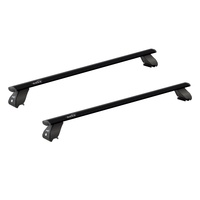 Sistem bare transversale Hakr Wing Black aluminiu pentru AUDI A6 Avant (C7), 5 usi Estate, an fabricatie 2011 - 2018, Sistem cu prindere pe bare longitudinale integrate