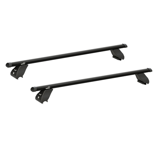 Sistem bare transversale Hakr Aluminiu negre pentru AUDI A6 Avant (C7), 5 usi Estate, an fabricatie 2011 - 2018, Sistem cu prindere pe bare longitudinale integrate