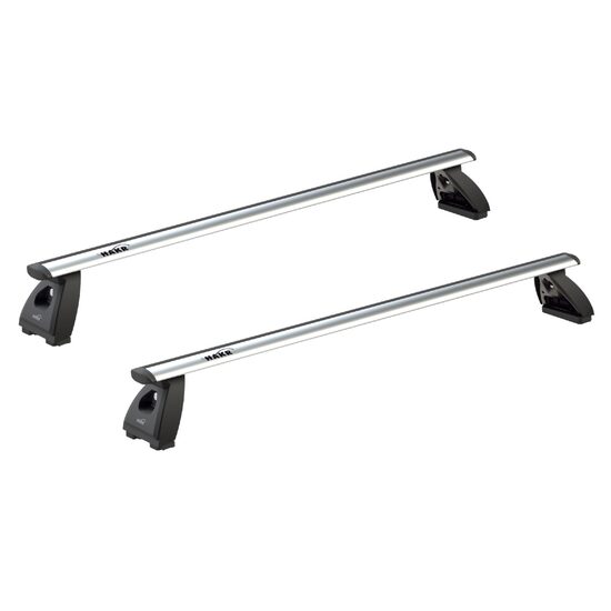 Sistem bare transversale Hakr Wing gri aluminiu pentru BMW 1-Series (F20), 5 usi Hatchback, an fabricatie 2012 - 2019, Sistem cu prindere in puncte fixe