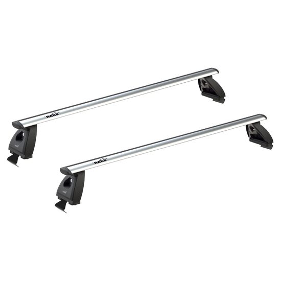 Sistem bare transversale Hakr Wing gri aluminiu pentru BMW 5-Series (E60), 4 usi Sedan, an fabricatie 2004 - 2010, Sistem cu prindere pe plafon normal