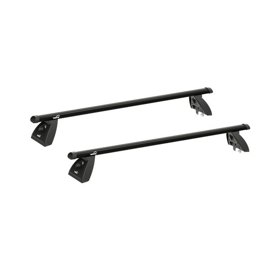 Sistem bare transversale Hakr Aluminiu negre pentru DAIHATSU Terios (I J100), 5 usi SUV, an fabricatie 2000 - 2005, Sistem cu prindere pe bare longitudinale integrate