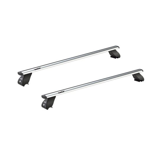 Sistem bare transversale Hakr Wing gri aluminiu pentru FORD Mondeo, 5 usi Estate, an fabricatie 2014 - 2022, Sistem cu prindere pe bare longitudinale integrate, picior HK0343