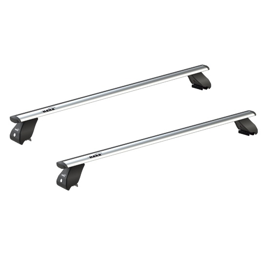 Sistem bare transversale Hakr Wing gri aluminiu pentru VOLKSWAGEN Passat Variant, 5 usi Estate, an fabricatie 2015 - 2024, Sistem cu prindere pe bare longitudinale integrate, picior HK0343