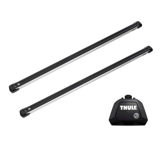 Bare transversale Thule Evo Raised Rail Slidebar pentru VOLKSWAGEN Golf Alltrack 5 usi Hatchback, model 2015 - 2017, Sistem cu prindere pe bare longitudinale