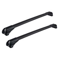 Bare transversale din aluminiu CRUZ Airo Fuse Dark, 925-735/925-733, pentru Chery Tiggo 7 5d (II - integrated railing) (2020-->prezent), Sistem cu prindere pe bare longitudinale integrate