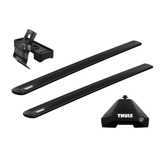 Bare transversale Thule Evo Clamp Wingbar Evo Black pentru Kia EV9 5 usi SUV, model 2024 - prezent, Sistem cu prindere pe plafon normal