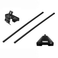 Bare transversale Thule Evo Clamp Squarebar pentru Mitsubishi Delica D:5 5 usi MPV, model 2007 - prezent, Sistem cu prindere pe plafon normal