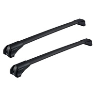 Bare transversale din aluminiu CRUZ Airo Fuse Dark, 925-735/925-733, pentru Chery Tiggo 4 5d (integrated railing) (2025 -> prezent), Sistem cu prindere pe bare longitudinale integrate