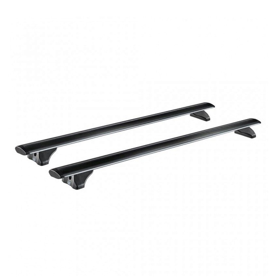 Bare transversale din aluminiu CRUZ Airo FIX Dark 118, 925-713, pentru Chery Tiggo 4 5d (integrated railing) (2025 -> prezent), Sistem cu prindere pe bare longitudinale integrate