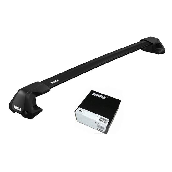 Bare transversale Thule Edge Clamp Wingbar Edge Black pentru KIA Morning, 5 usi Hatchback, model  2017 - prezent, Sistem cu prindere pe plafon normal