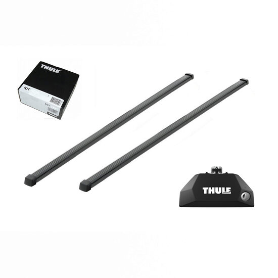 Bare transversale Thule Evo Flush Rail Squarebar pentru FORD Focus Active, 5 usi Estate, model, 2019 - prezent, Sistem cu prindere pe bare longitudinale integrate