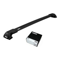 Bare transversale Thule Evo Flush Rail WingBar Edge Black pentru JAGUAR F-Pace, 5 usi SUV, model 2016 - prezent, Sistem cu prindere pe bare longitudinale integrate