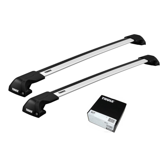 Bare transversale Thule Evo Flush Rail WingBar Edge pentru HYUNDAI Santa Fe, 5 usi SUV, model 2013-2018, Sistem cu prindere pe bare longitudinale integrate