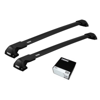 Bare transversale Thule Evo Flush Rail WingBar Edge Black pentru HYUNDAI Grand Santa Fe, 5 usi SUV, model 2013-2018, Sistem cu prindere pe bare longitudinale integrate