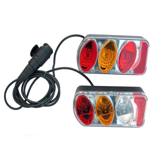 PERUZZO 948 - 2 lampi spate 13 pini pentru suporturi biciclete, complete cu cablu