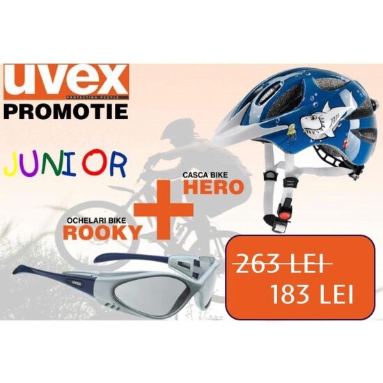 SET PROMOTIE BIKE JUNIOR(CASCA HERO+OCH.ROOKY)
