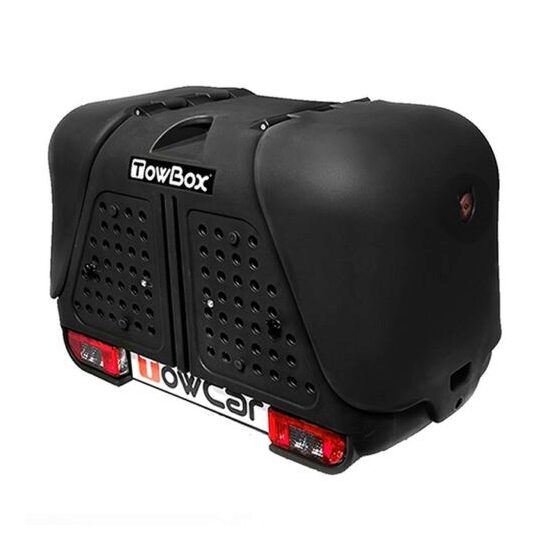 Cutie portbagaj pe carligul de remorcare Towbox V2 DOG Negru