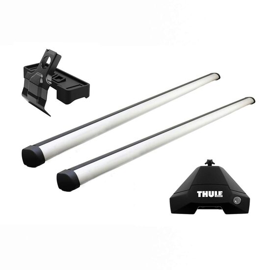 Bare transversale Thule Evo Clamp Profesional pentru POLESTAR 2 5 usi Hatchback, model 2020 - prezent, Sistem cu prindere pe plafon normal