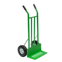 Carucior transport marfa, Ramforsat, sarcina 300 kg cu roti din cauciuc plin + set de roti pneumatice