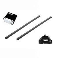 Bare transversale Thule Evo Fixpoint Squarebar pentru FORD Transit Custom 4 usi Van, model 2018 - 2023, Sistem cu prindere pe puncte fixe