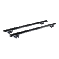 Sistem de 2 bare transversale aluminiu CRUZ 925-793 Airo Dark R118 pentru Dacia Dokker 5dr (railing) (2013-->) cu bare longitudinale