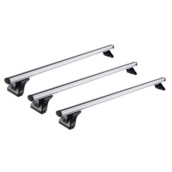 Sistem de 3 bare transversale aluminiu CRUZ 924-096 Alu Cargo AF pentru Peugeot Traveller L1H1 (XS/compact - 4 fixpoint) (2016-->) cu puncte fixe
